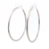 Image 2 : 14K White Gold 2.25" Italian Hoops