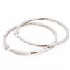 Image 3 : 14K White Gold 2.25" Italian Hoops