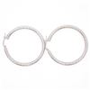 Image 2 : 14K White Gold Italian Textured Hoops 1.5"