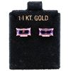 Image 1 : 14K Rose Gold 3.10ctw Amethyst & Natural Diamond Earrings Effy
