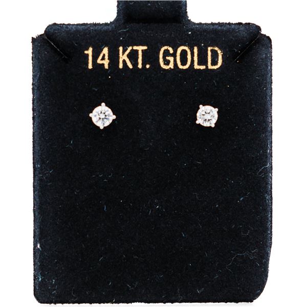 14KWG .25ctw D Color Lab Diamond Studs