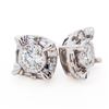 Image 3 : 10KWG Art Deco Style 1.00ctw/.40ctr Lab Grown Diamond Studs