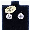 Image 1 : 18KYG 4.00ctw Round Brilliant Lab Diamond Studs