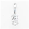 Image 2 : 14KWG 1.00ctw Lab Grown Marquis Diamond Drop Earrings