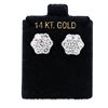 Image 1 : 14KWG 3.00ctw Diamond Floral Cluster Earrings Lab Grown