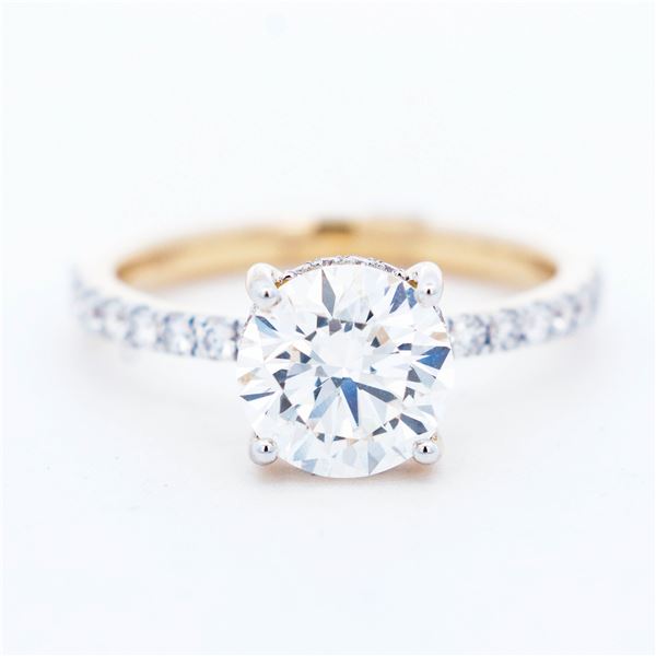 14KYG 2.40ctw/2.00ct Ctr Round Brilliant Lab Grown Diamond Ring, 7