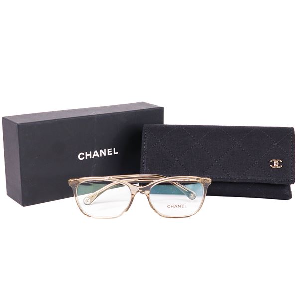 Chanel Glasses/Sunglasses with Box, Sunglasses Case, Card