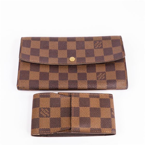 Louis Vuitton Damier Sara Wallet & Damier Pouch