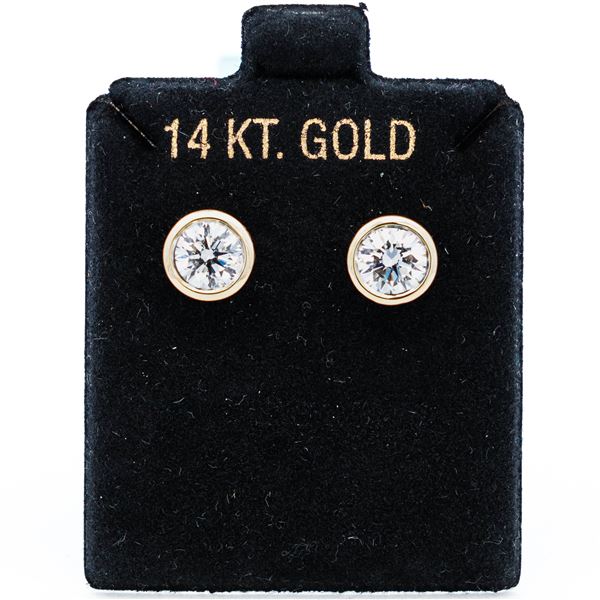 14KYG 1.50ctw Round Brilliant Diamond Lab Grown Studs
