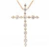Image 1 : 10K Yellow Gold 1.00ctw Diamond Cross Necklace Lab Grown 18"