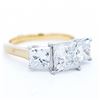 Image 2 : 14KWG/YG 4.00ctw Princess Cut Lab Grown Diamond Band, 7