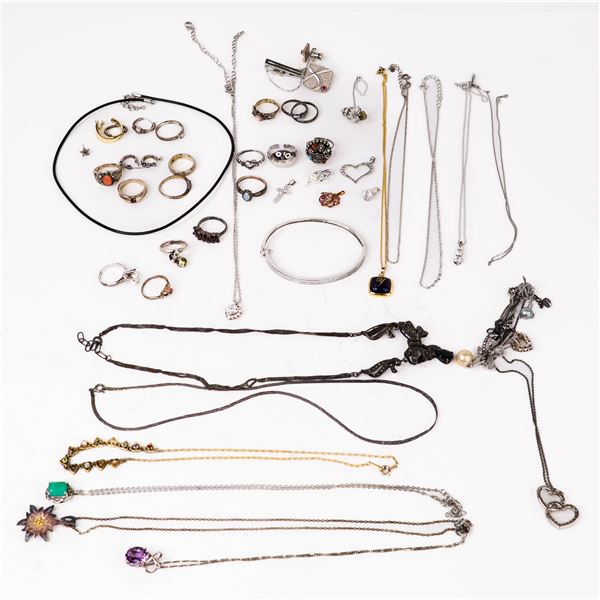 Estate Vintage Sterling Silver Jewelry Lot 175 grams Total