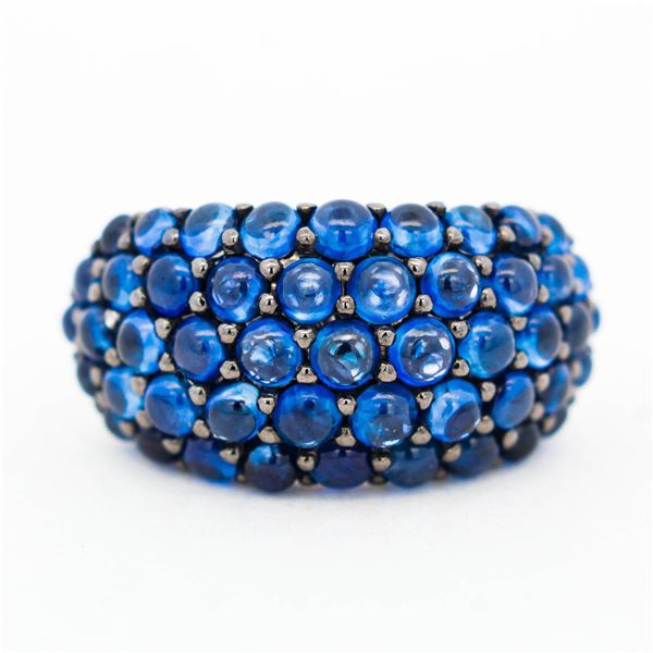 18KWG Effy 4.99ct Natural Sapphire Cocktail Bombe Ring, Sz 6.5