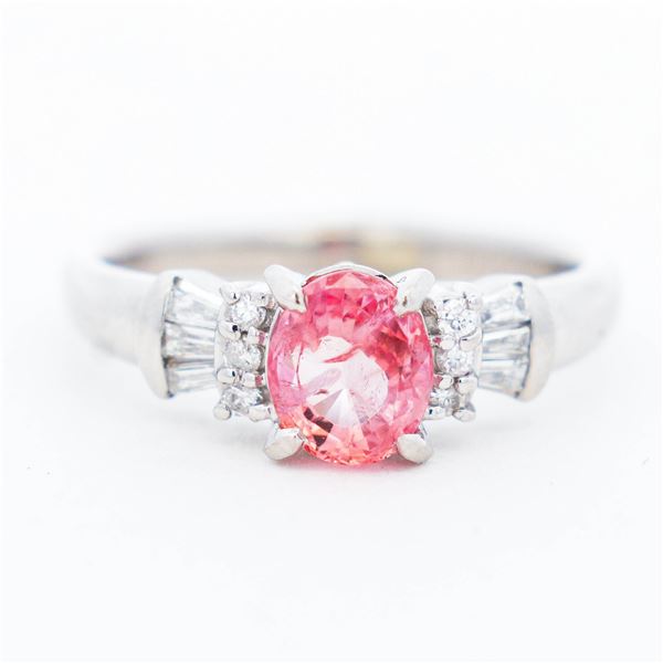 PT900 0.15 CTW DIA 0.983 CT PINK SAPPHIRE SZ.5.5