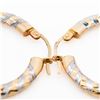 Image 3 : 14K Two Tone Gold Hoop Earrings