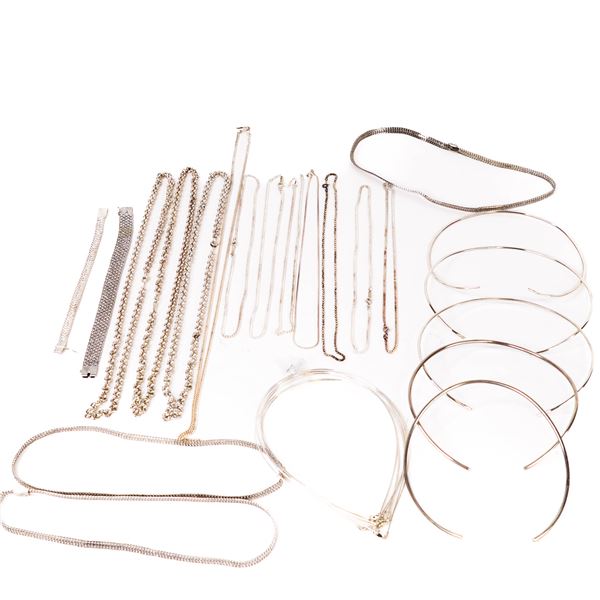 430 Grams of Sterling Silver Jewelry, Necklaces, Bracelets, Vintage and New