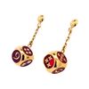 Image 3 : Louis Vuitton Enamel Earrings Dice Motifs
