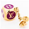 Image 4 : Louis Vuitton Enamel Earrings Dice Motifs