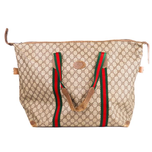 Gucci Sherry-Line Large Tote â€“ vintage GG canvas, Web stripe detail