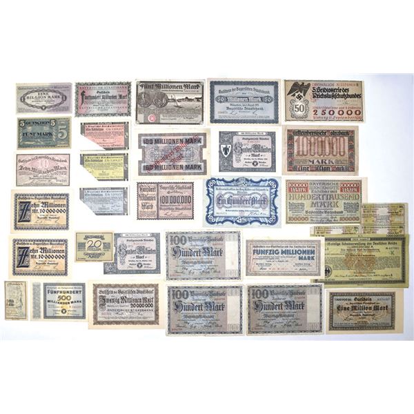 Germany. Notgeld and Nazi Lottery Tickets from Various Cities, 1918 to 1939.