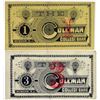 Image 1 : Coleman College Bank, Newark, NJ, ca. 1870-80s College Currency Scrip Note Pair