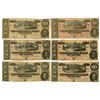 Image 1 : VA. C.S.A., $10, T-68, February 17, 1864, Group of 6 Issued Banknotes.