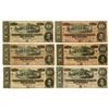 Image 1 : VA. C.S.A., $10, T-68, February 17, 1864, Group of 6 Issued Banknotes.