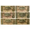 Image 1 : VA. C.S.A., $10, T-68, February 17, 1864, Group of 6 Issued Banknotes.