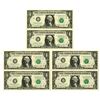Image 1 : GA., U. S.  F.R.N., $1, Series 1981, Fr.# 1911F, Uncut Banknote Trio.