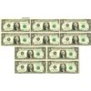Image 1 : NY., U. S. F.R.N., $1, Series 1981, Fr.# 1911B, Group of 5 Uncut Sheet Pairs