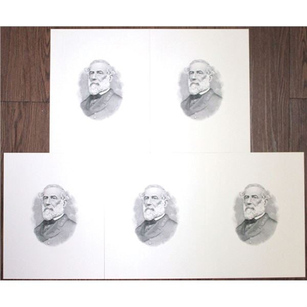 Robert E. Lee, ca.1920-30's Proof Vignette Quintet