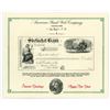 Image 1 : ABNC Reprint Souvenir Cards, Shetucket Bank, 1860's (1993) Bank Draft With 2 Santa Claus Vignettes
