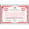 Image 1 : PR. Ponce Federal Bank, F.S.B., 1987 Specimen Stock Certificate.