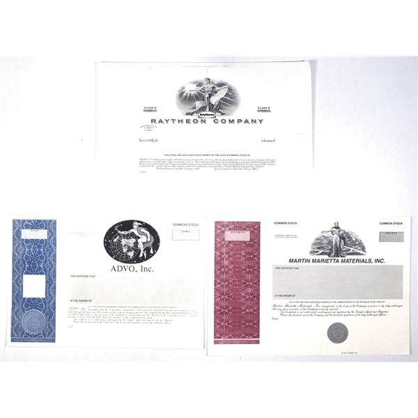 Industrial and Technology Proof & Progress Proof Stock Certificate Collection, ca. 1980 to 2000