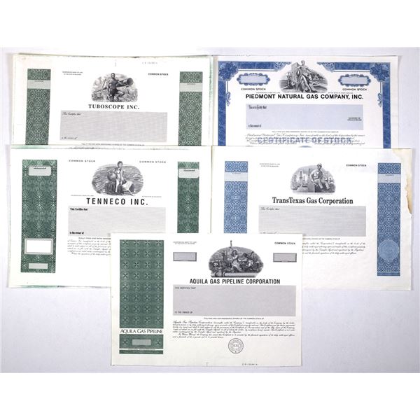 Energy and Gas Proof & Progress Proof Stock Certificate Collection, ca. 1980s to 2000s