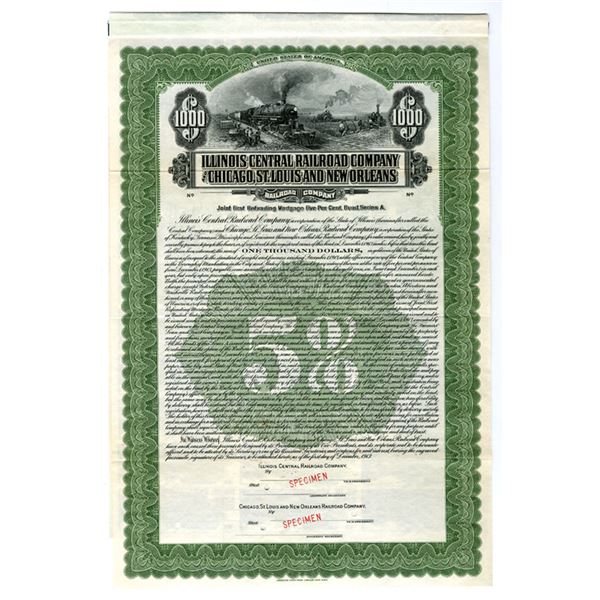 IL. Illinois Central Railroad Co. and Chicago, St. Louis and New Orleans Railroad Co., 1913, Specime