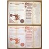 Image 2 : NY. West Shore Railroad Co., ND (1885), Specimen Registered Bond Pair.