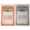 Image 1 : NY & PA. Buffalo, Rochester and Pittsburgh Railway Co., 1907 and 1909, Specimen Coupon Bond Pair.