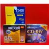 Image 1 : Sony CD-RW 650MB Rewriteable Disc, Maxell CD-R74 650MB Disc & Memorex CD-RW 650MB Disc 5 Pack