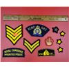 Image 1 : Military & Police Patches w/ Rank Insignias, RCMP Patches, & More
