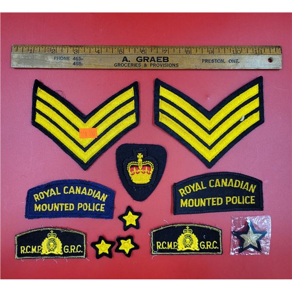 Military & Police Patches w/ Rank Insignias, RCMP Patches, & More