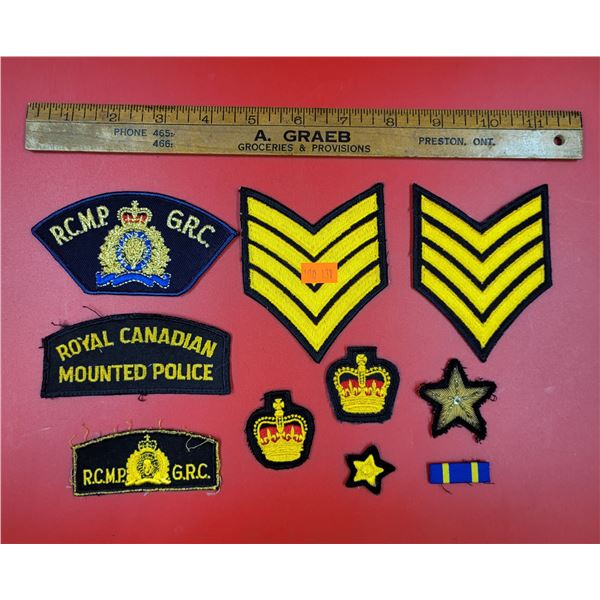 Military & Police Patches w/ Rank Insignias, RCMP Patches, & More