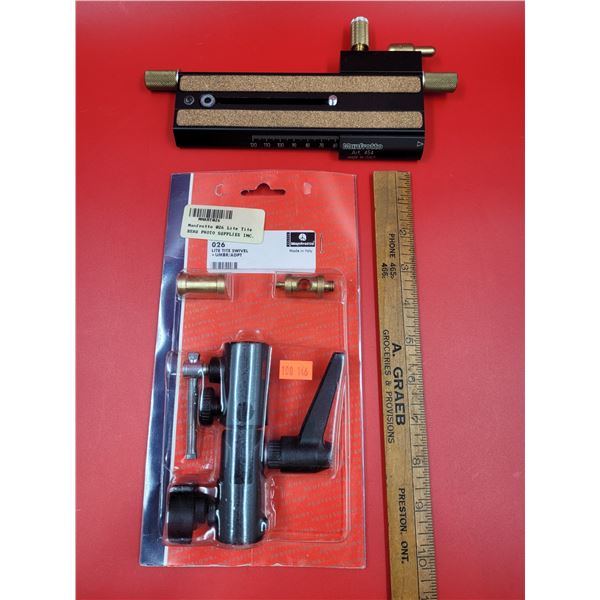 Manfrotto Vise & Manfrotto 454 Micrometric Camera Sliding Plate