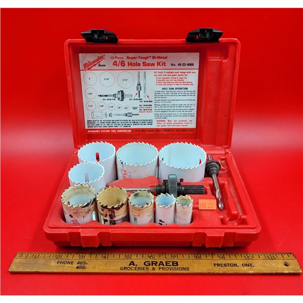 Milwaukee 13Pcs Super-Tough Bi-Metal 4/6 Hole Saw Kit