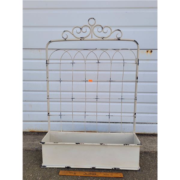 White Metal Planter