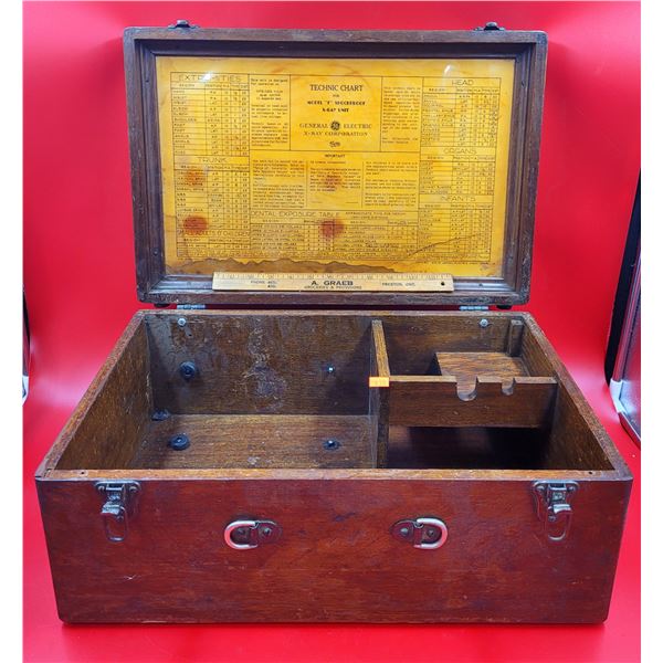 Antique General Electric X-Ray Unit Wooden Box