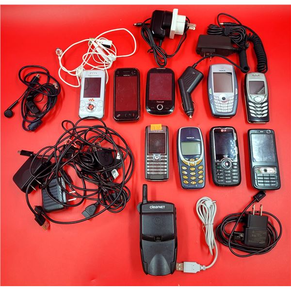 VTG Mobile Phone & Accessory Lot (Nokia, Sony, etc.)
