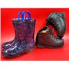 Image 1 : Children's Shoe Lot w/ Timberland Euro Sprint Boot & Dinosaur Rainboots