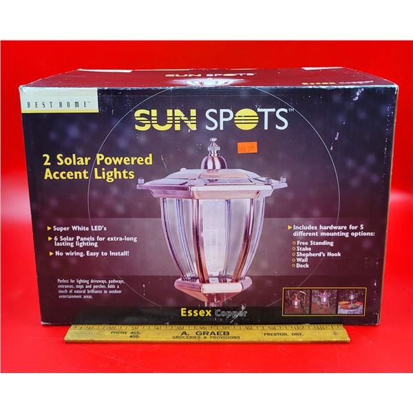 2 Sun Spots Solar Powered Accent Lights