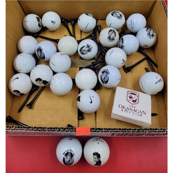 Marilyn Monroe & Elvis Presley Golf Balls